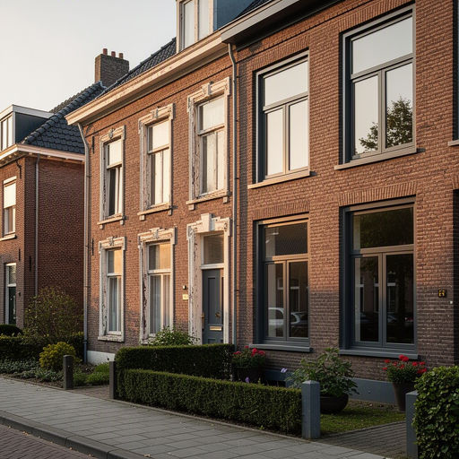 Witte kunststof kozijnen met HR++ glas in een jaren 60-rijtjeshuis
