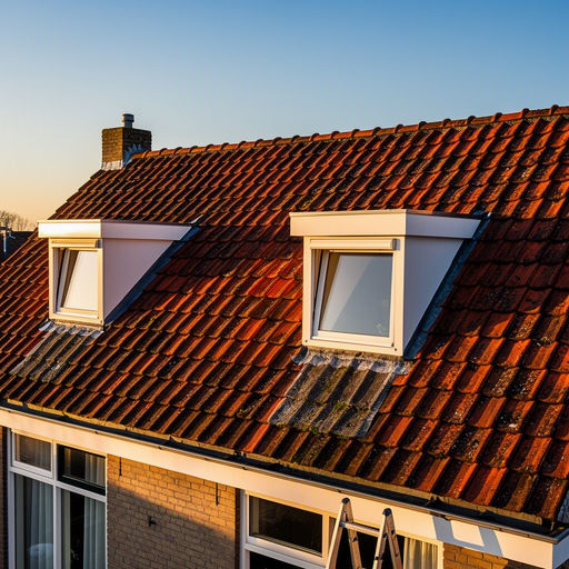 Kunststof dakraam strak gemonteerd in het schuine dak van een woning in Bussum