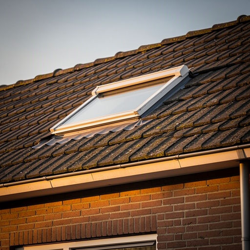 Helderwit kantelend kunststof dakraam voorzien van HR++ isolatieglas in een zolderslaapkamer